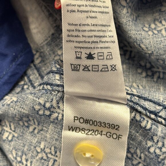 Faherty Womens Isha Basketweave Linen Dress Gobi Floral Size XS Comfy Summer - Picture 7 of 13